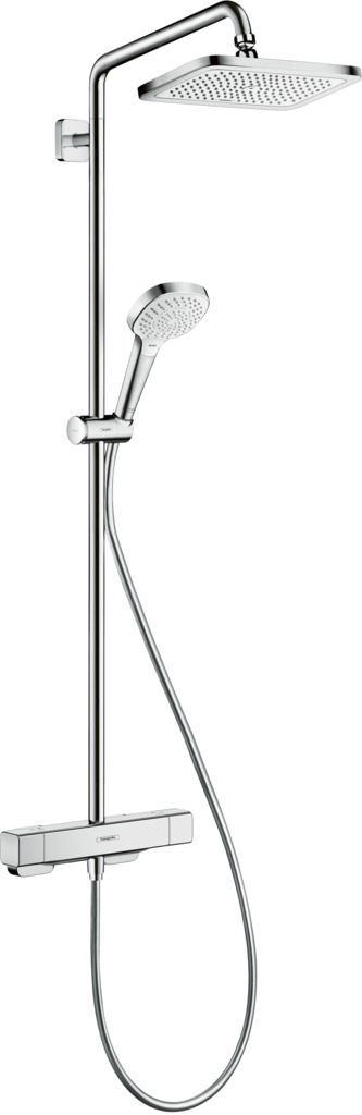 Duschsystem, Handbrause, Regenduschkopf, Chrom, Schlauch,