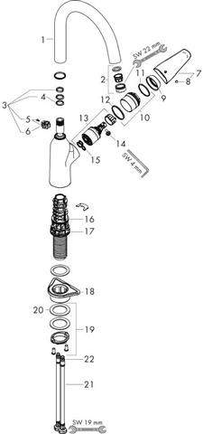hansgrohe Spültisch-Einhebelmischer M421-H220-71802800
