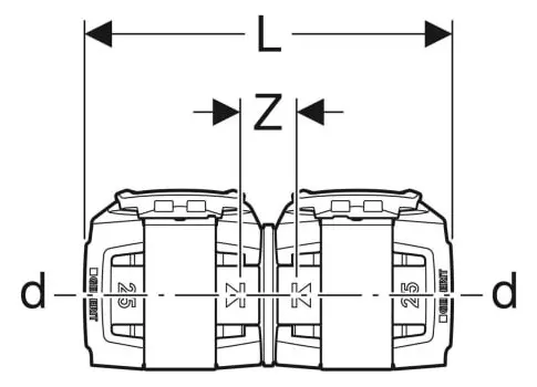 Geberit Kupplung FlowFit für Haustechnik, Industrie, Schiffbau-620010001