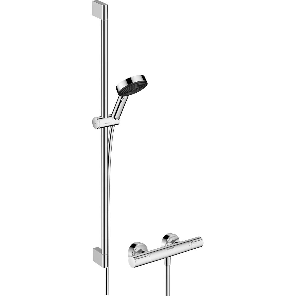 hansgrohe Brauseset Pulsify Select S 3jet, EcoSmart, 6,9 l/min, 959 mm Brausestange, chrom -24271000