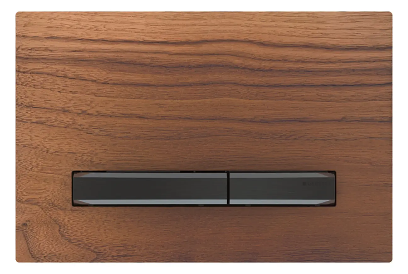Geberit Betätigungsplatte Sigma50 Nussbaum amerikanisch/schwarzchrom 115.671.JX.2-115671JX2 Geberit Betätigungsplatte Sigma50 Nussbaum amerikanisch/schwarzchrom 115.671.JX.2-115671JX2