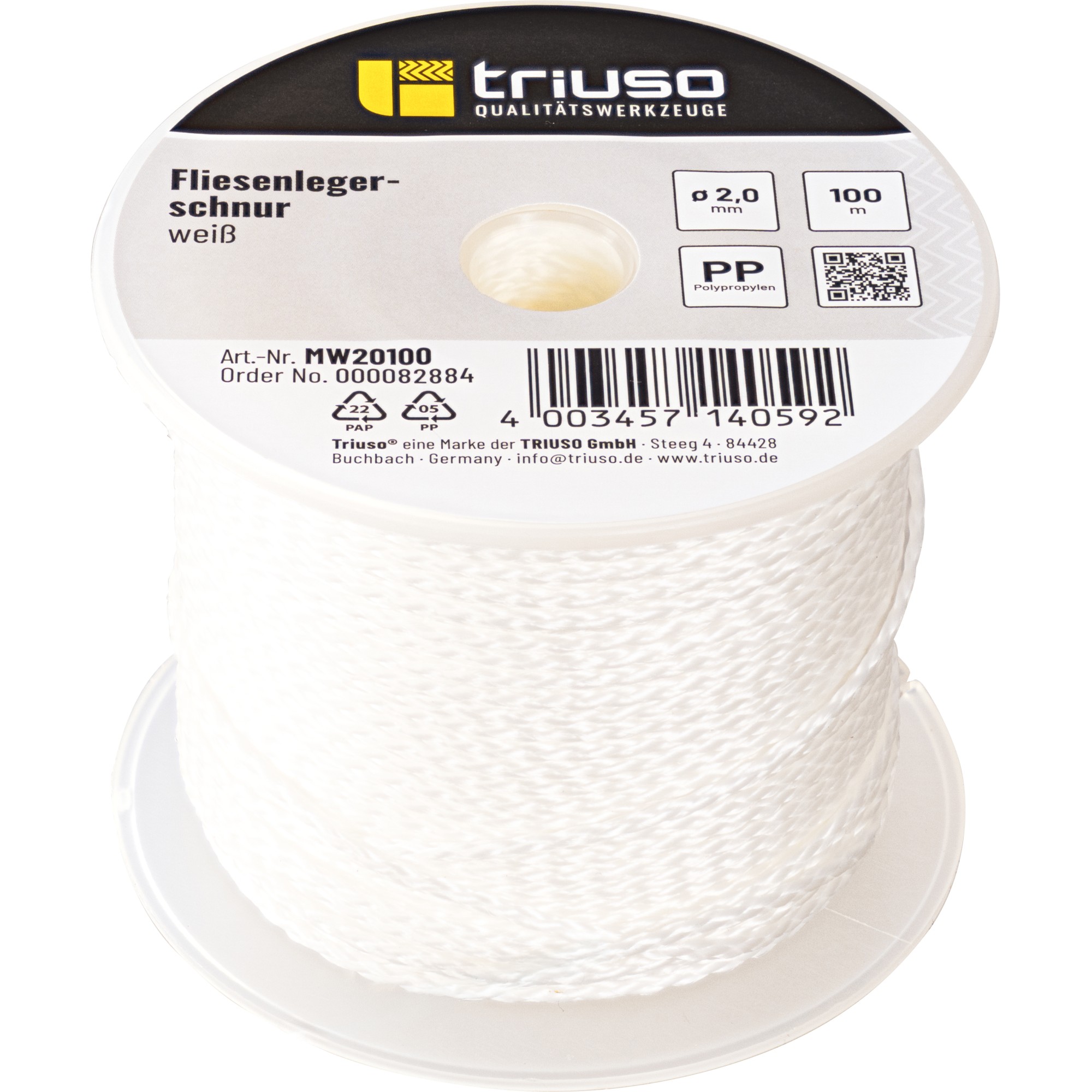 Triuso Profi-Fliesenlegerschnur – 2,0 mm, 100 m MW20100-MW20100