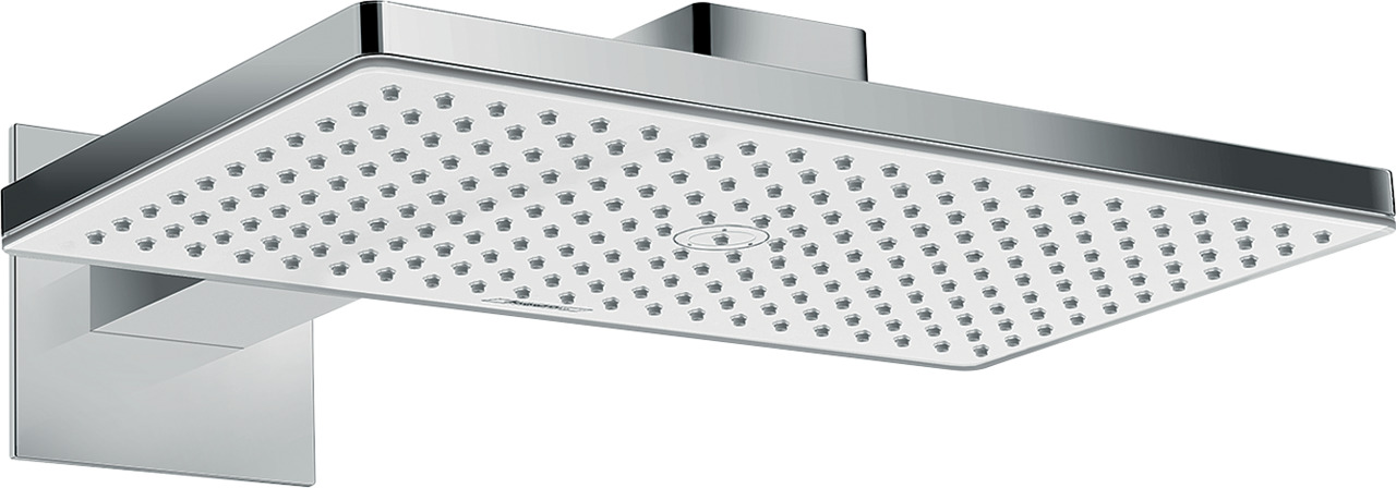 hansgrohe Rainmaker Select Kopfbrause 460 1jet, Wandmontage, Brausearm 460mm, weiß/chrom-24003400