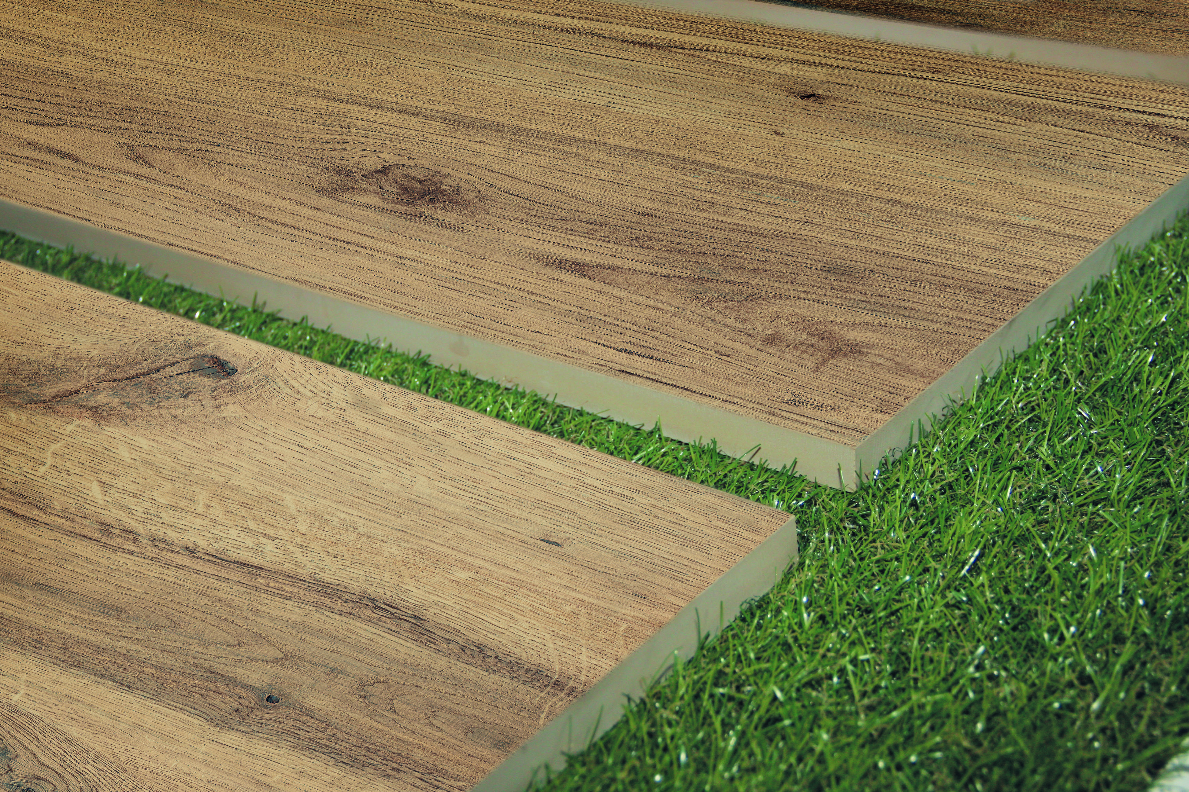 Terrassenplatte Millelegni Scottish oak Holzoptik beige matt 40x120x2 cm rett. R11C-E37Q
