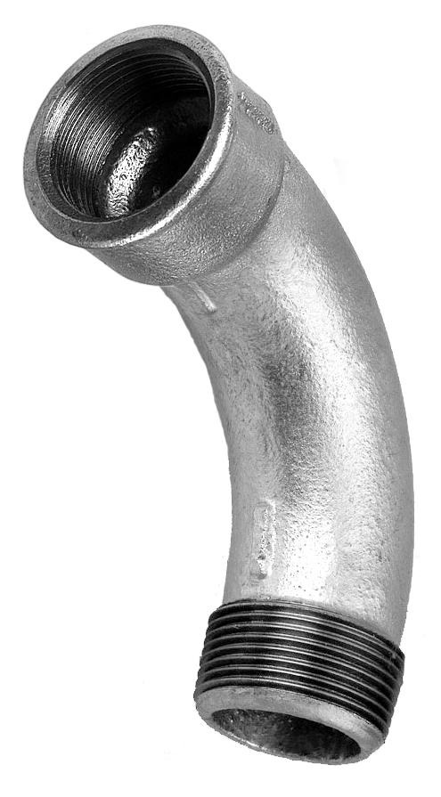 Bogen, verzinkt, 90 Grad, Nr.1 m. Innen- u. Aussengewinde, 1/2-13001015