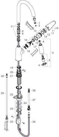 hansgrohe Spültisch-Einhebelmischer M429-H220-71800800