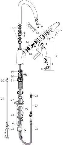 hansgrohe Spültisch-Einhebelmischer M429-H220-71800800