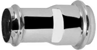 ASW Spülrohr-Doppelmuffe Messing verchromt, 32x28mm, reduziert, mit 2 O-Ringen