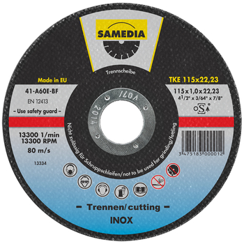cutting disc, stainless steel, INOX, metal blade, 12000 rpm,