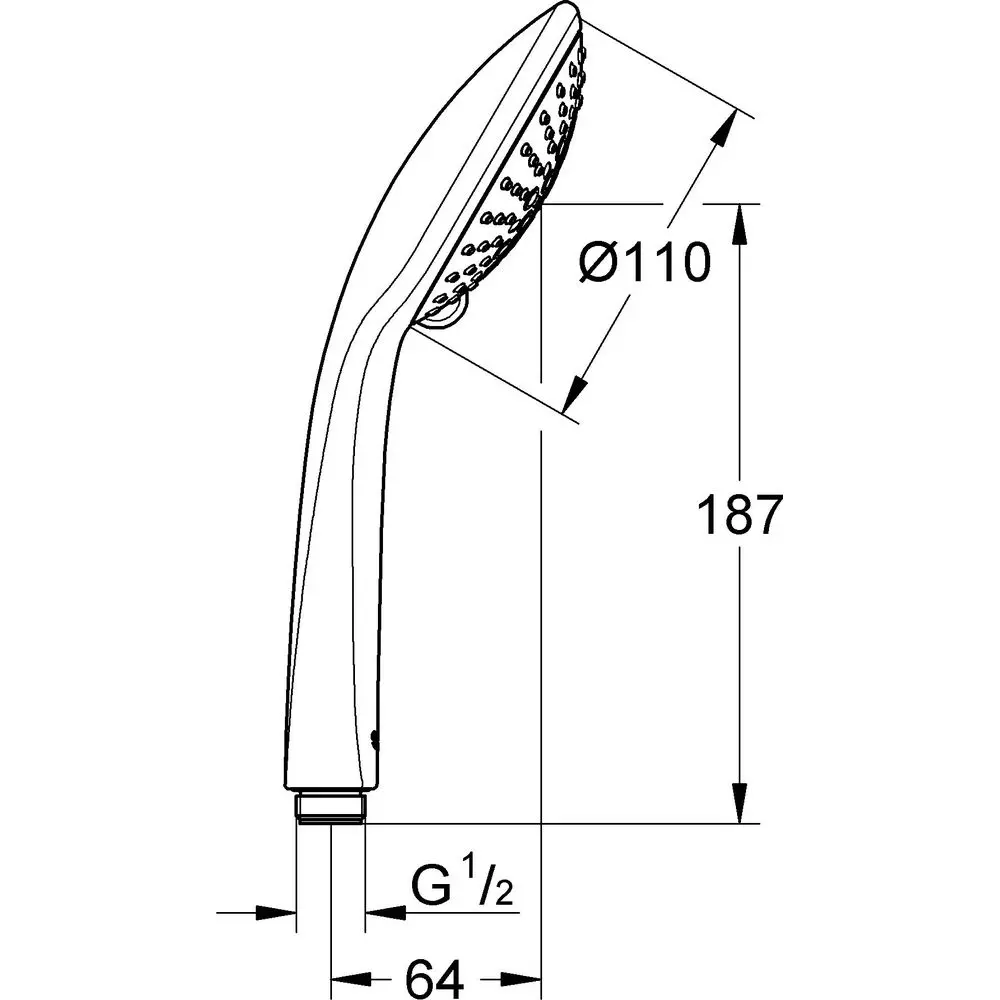GROHE Handbrause Euphoria 110 Champagne 3 Strahlarten, chrom-27222000