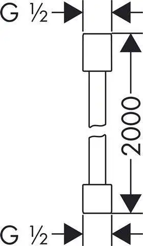 hansgrohe AXOR Starck Metalleffekt Brauseschlauch 1,25 m-28282000