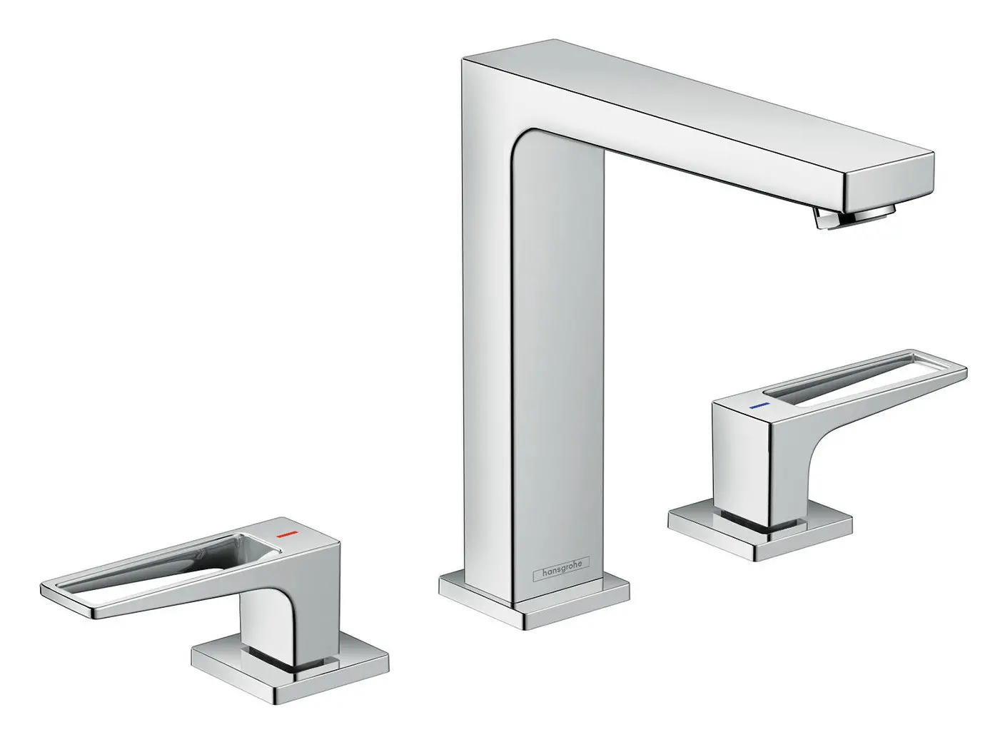 hansgrohe Waschtisch-3-Loch-Armatur Metropol 160 EcoSmart 5 l/min, mit Bügelgriffen und Push-Open Ab-74515000
