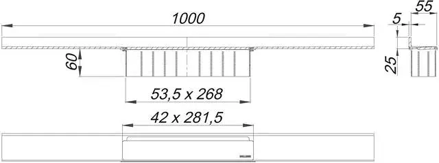 Dallmer Duschrinne CeraWall Select-535252