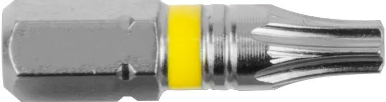 Projahn COLOR Bit für Innen-TORX-Schrauben TX 6,3 [1/4"] DIN 3126 / ISO 1173, S2-Spezialstahl, vernickelt, 3er Pack-1732-03