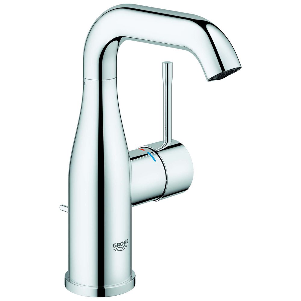 GROHE Waschtisch-Einhebelmischer Essence 1/2", M-Size, mit Zugstangen-Ablaufgarnitur, chrom -24173001