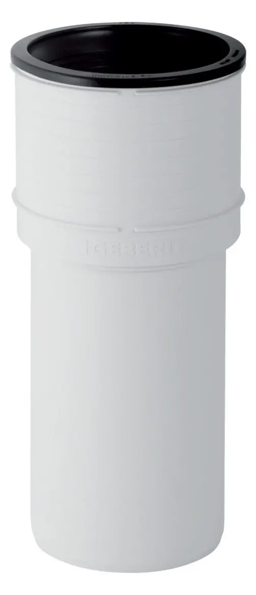 Geberit WC-Anschlussstutzen Silent PP DN 100, schalloptimiert, mit Schutzdeckel, weiß 390592111-390592111