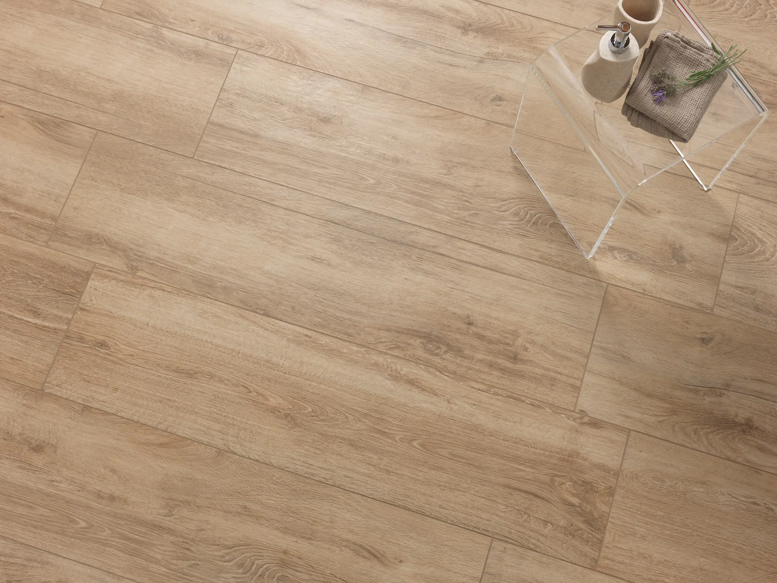 Feinsteinzeug Wand- & Bodenfliese Devon Teak Holzoptik braun 30 x 120 cm-PF00012056