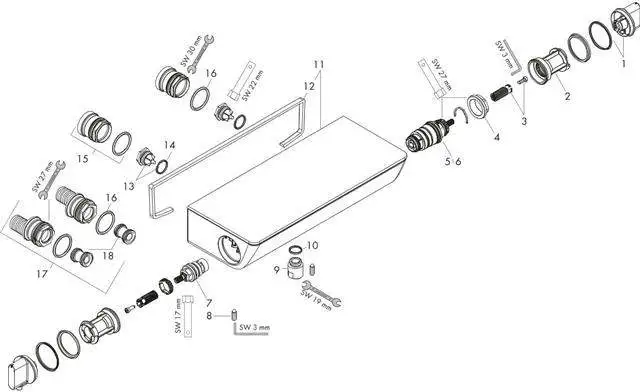 hansgrohe Brausethermostat Ecostat Select-13111000