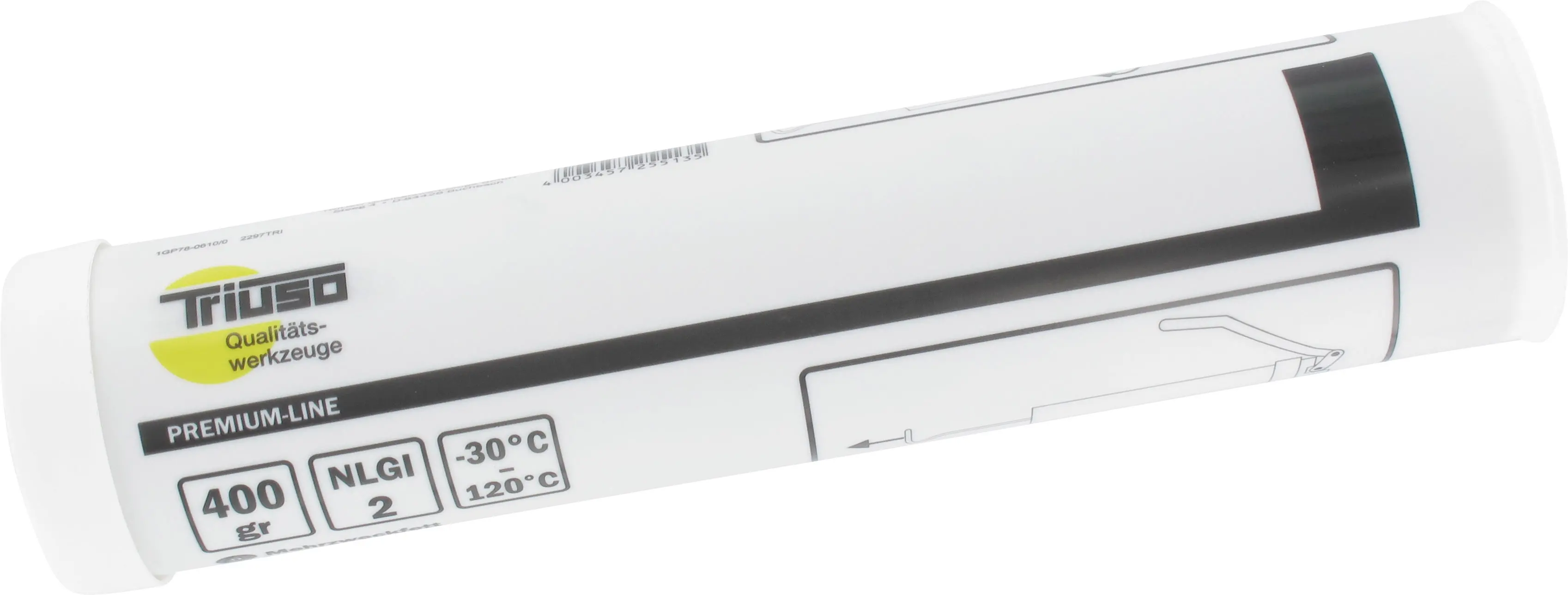 Triuso Mehrzweckfett Premium-Line, Einsatzbereich -30° bis 120° C, zur Gleit- und Wälzlagerschmierung, 400 g