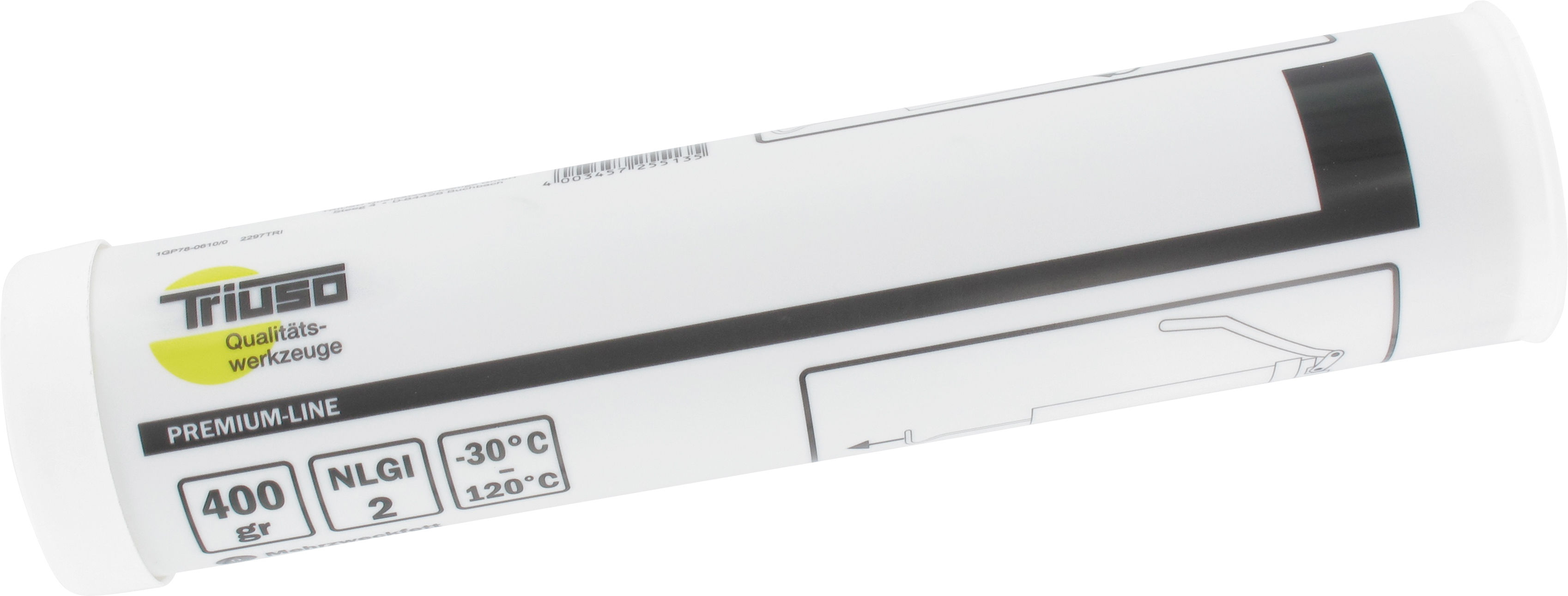Triuso Mehrzweckfett Premium-Line, Einsatzbereich -30° bis 120° C, zur Gleit- und Wälzlagerschmierung, 400 g
