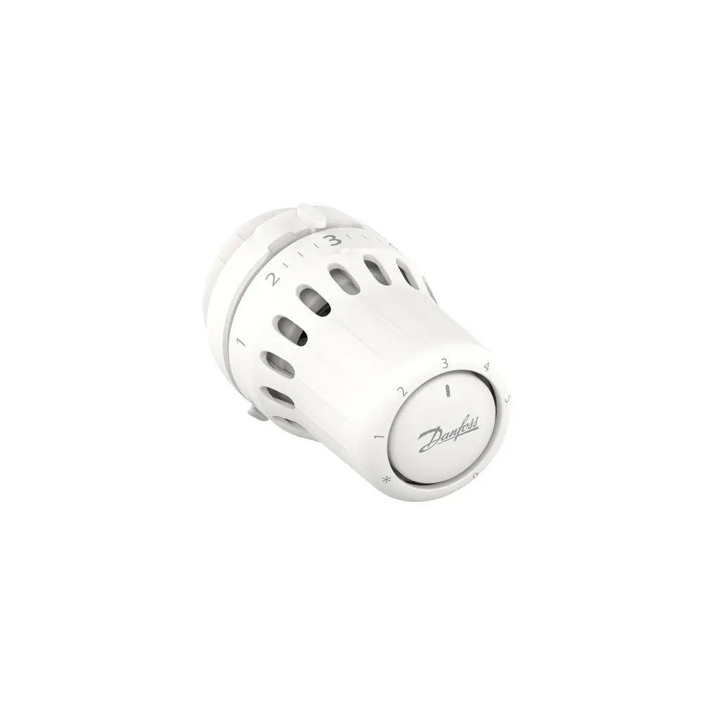 Danfoss Thermostatkopf React RA Click RAL 9016, eingebauter Fühler, Nullabsperrung zusätzlich zum Frostschutz -015G3098