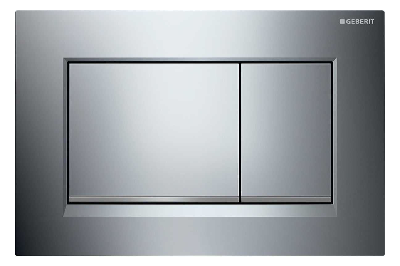 Geberit Betätigungsplatte Sigma20 Square hochglanz-verchromt, mattverchromt 115.883.KH.1-115883KH1