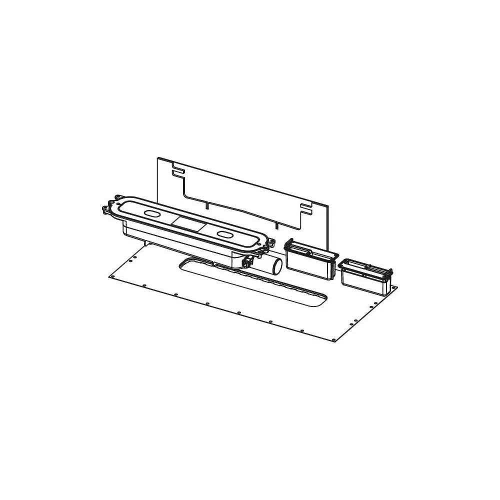 TECE Ablauf drainprofile flach, Auslauf seitlich, DN 40-673001