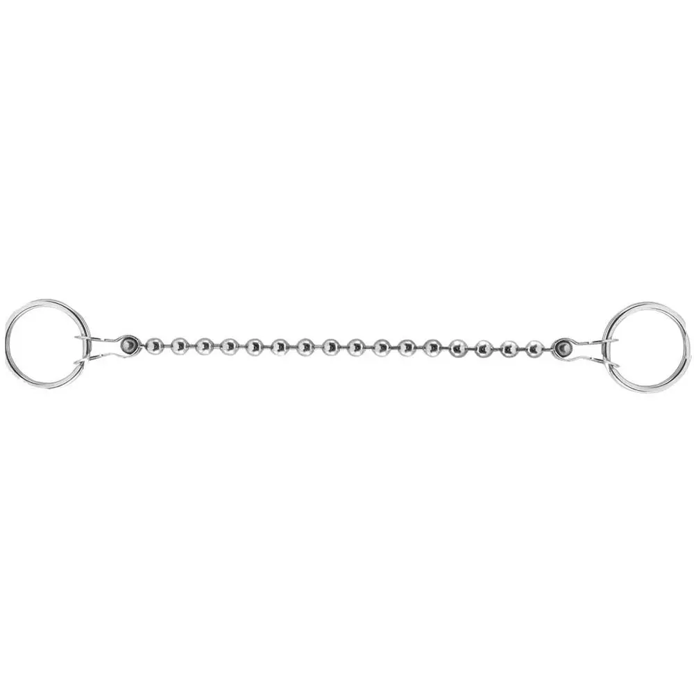 STEDO Kugelkettengarnitur 300 mm, d= 3,2mm, mit 2 Ringen montiert, Messing verchromt-720748