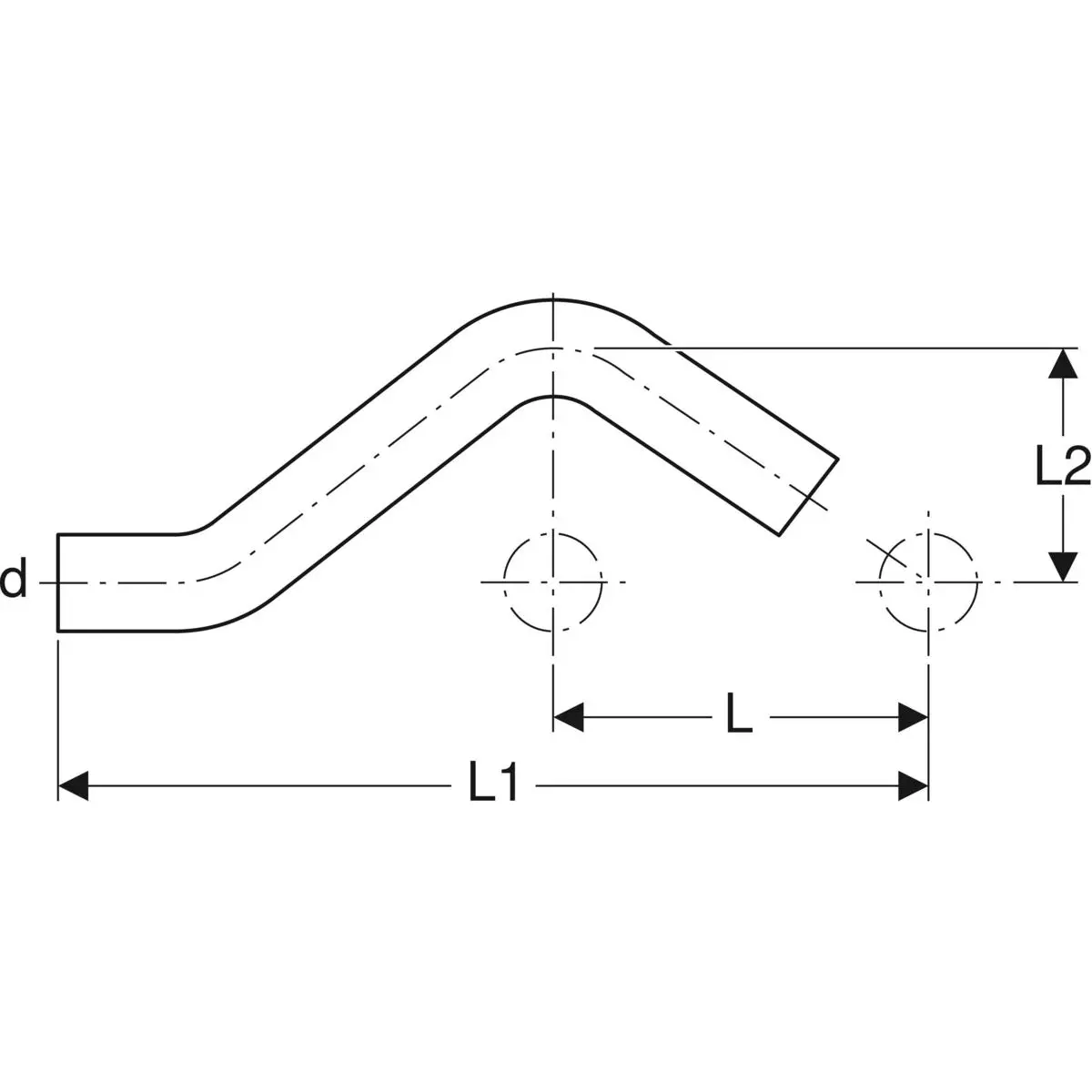 Geberit Überbogen für Paralellleitung mit Abstand L Mapress Kupfer-60802
