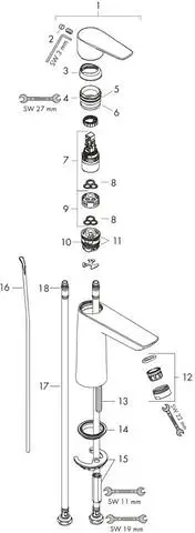 Hansgrohe Waschtisch-Einhebelmischer Talis E 110 CoolStart, mit Ablaufgarnitur, chrom/ verchromt-71713000