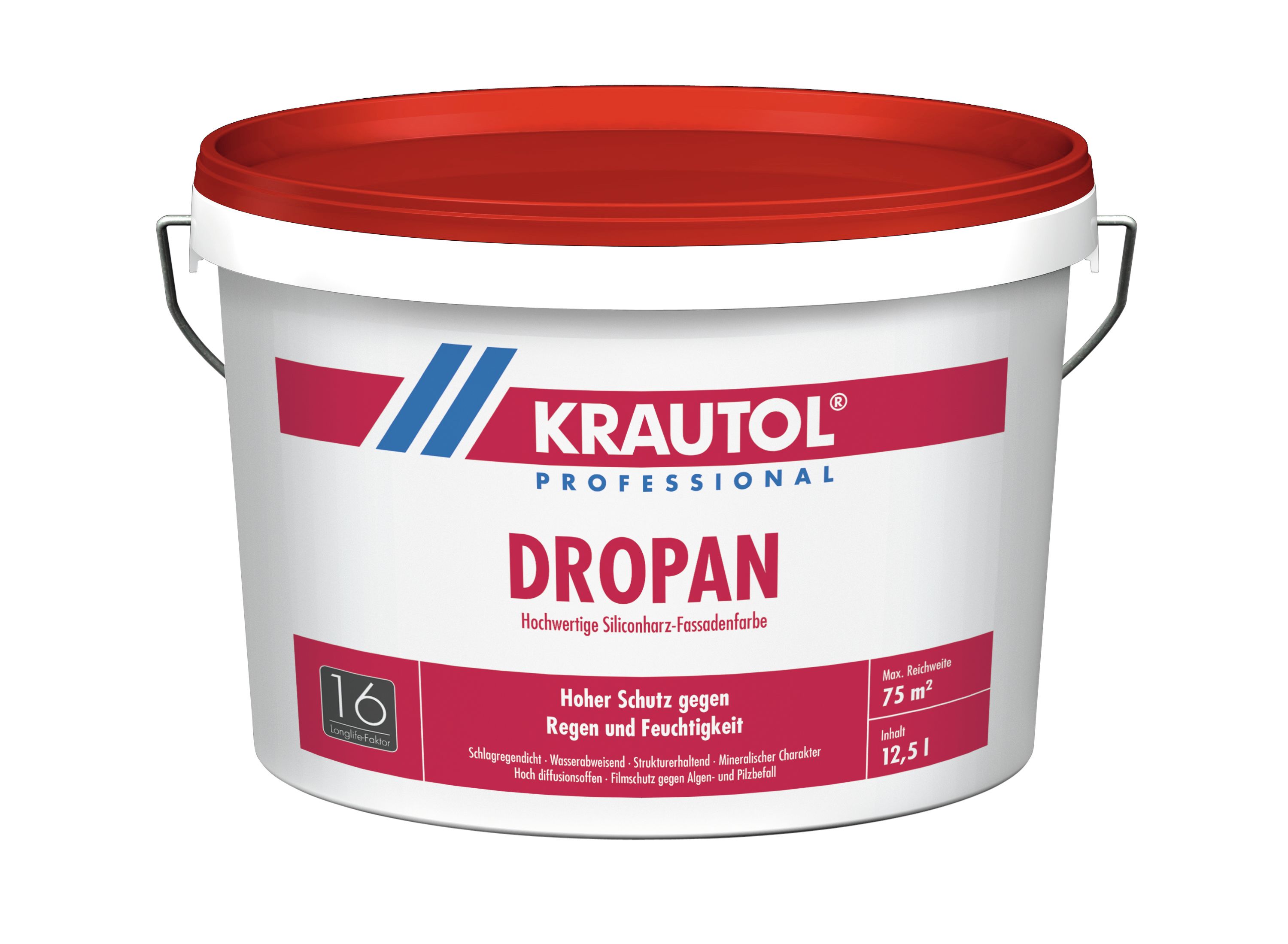 Krautol Siliconharz-Fassadenfarbe DROPAN hochwetterbeständig, kapillarhydrophob, weiß-815800