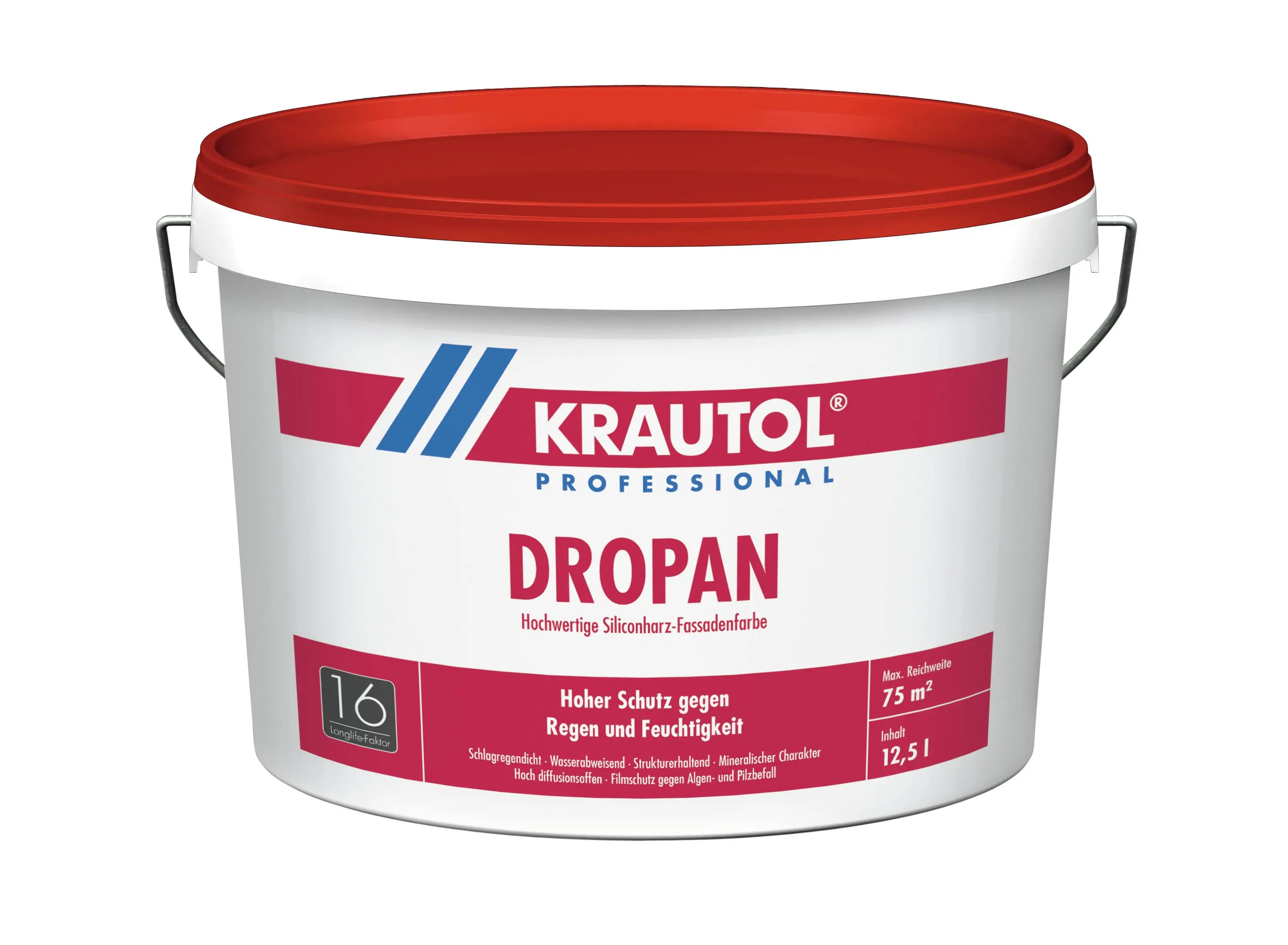 Krautol Siliconharz-Fassadenfarbe DROPAN hochwetterbeständig, kapillarhydrophob, weiß-815800