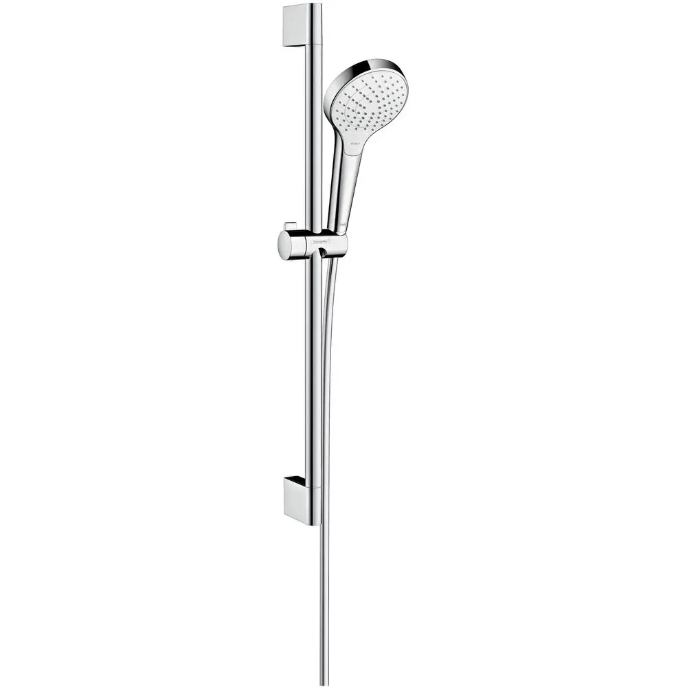 hansgrohe Croma Select S Brauseset Vario EcoSmart 9 l/min mit 65cm Brausestange EcoSmart Unica Croma, weiß/chrom-26563400