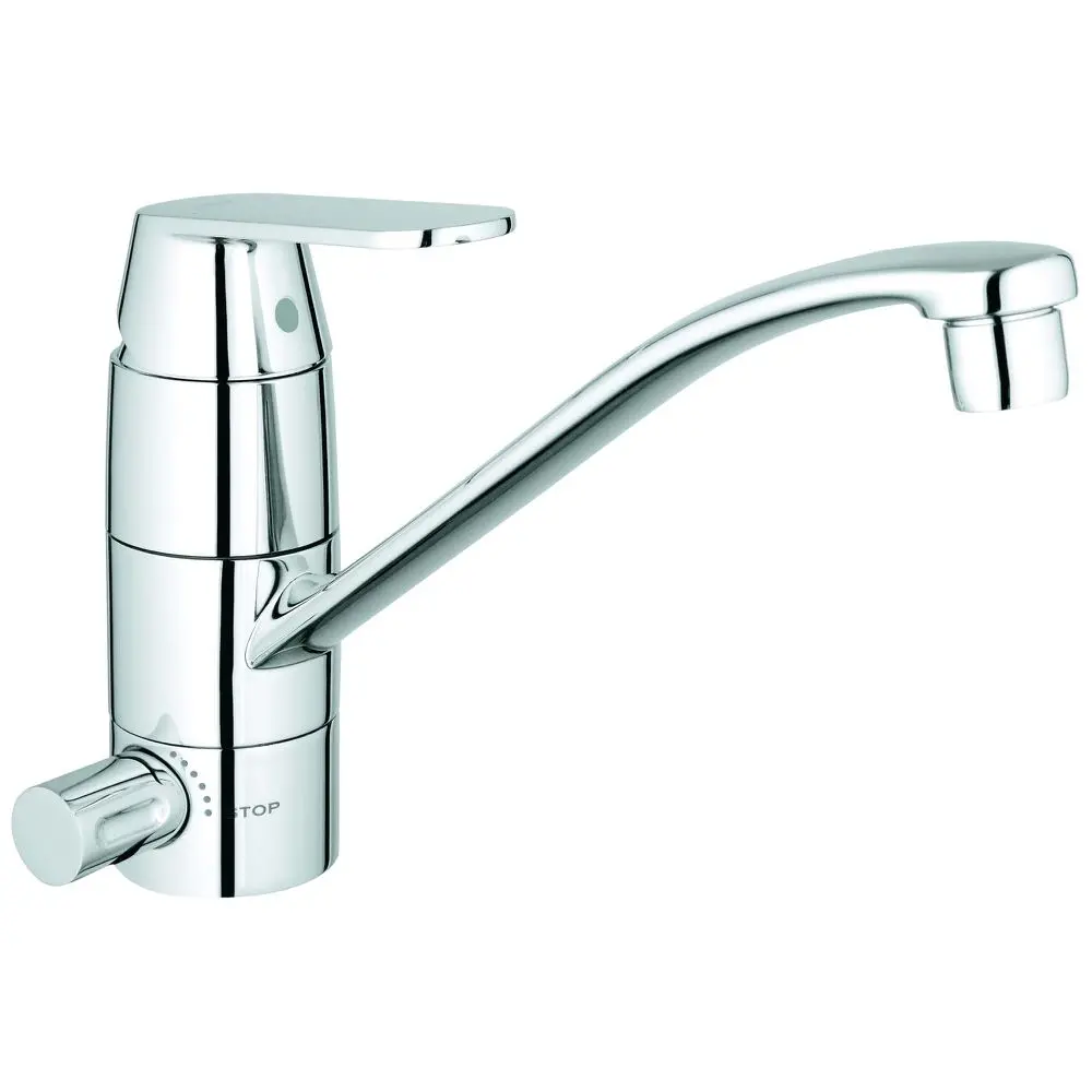 GROHE Spültisch-Einhebelmischer Eurosmart Cosmopolitan 1/2", flacher Auslauf, integrierte Vorabsperrung, chrom -31161000