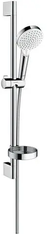 Hansgrohe Brauseset Crometta Vario/Unica Brausestange 65 cm, mit Seifenschale, weiß/chrom-26553400