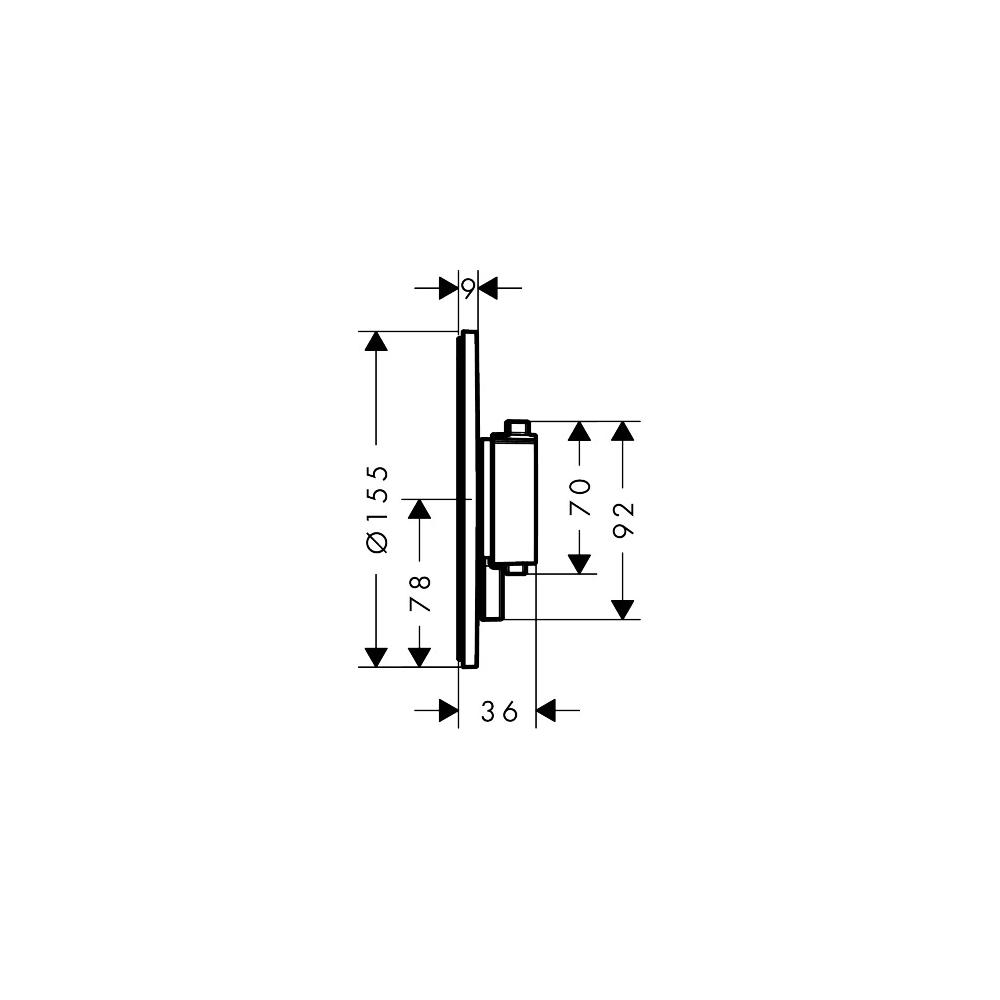 Hansgrohe Thermostat Unterputz Ecostat Comfort S, für 2 Verbraucher, chrom-33715000