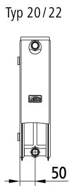 Kermi Austauschheizkörper Therm X2 Profil-Kompakt-FK012D504