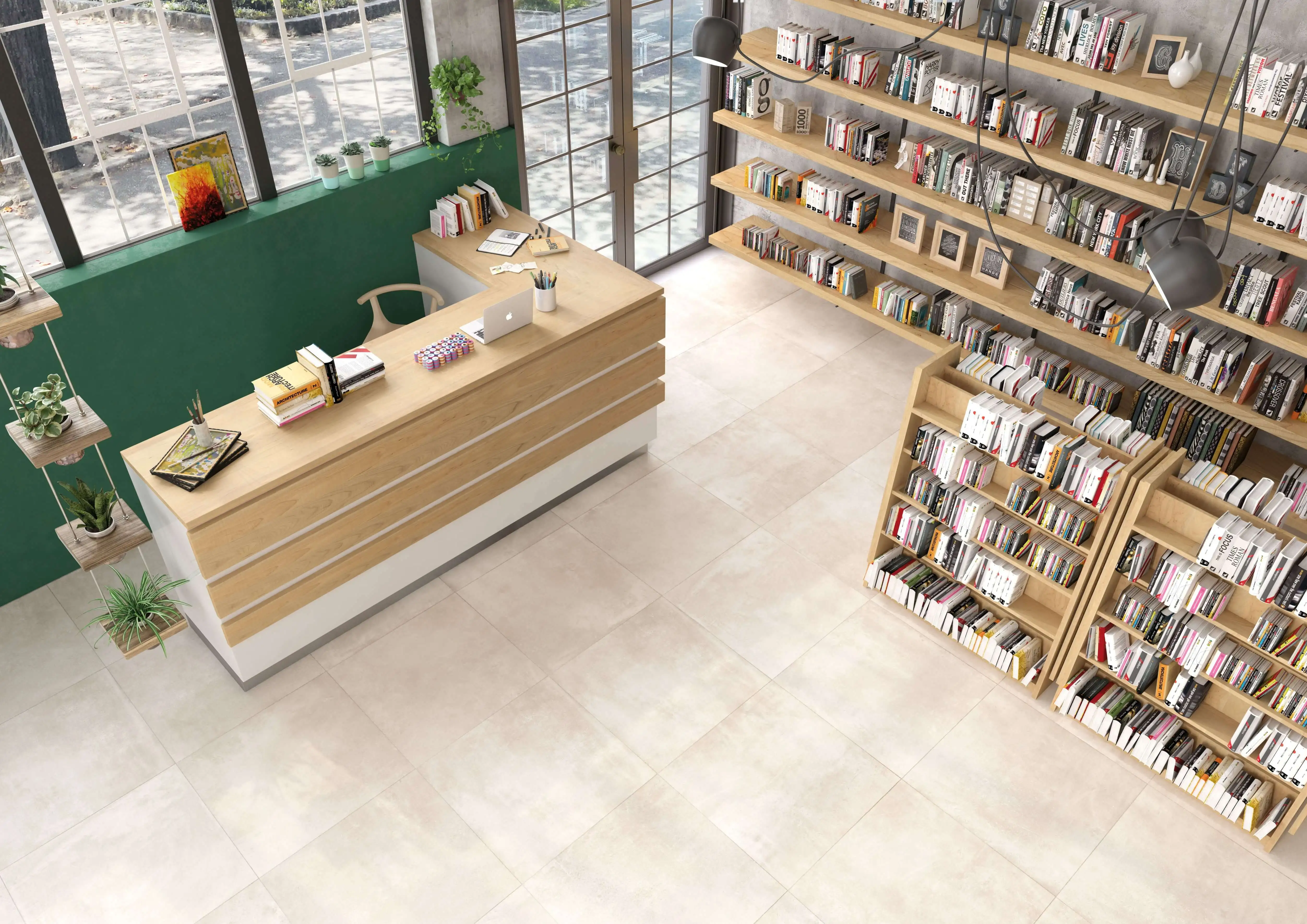 Feinsteinzeug Wand- & Bodenfliese Volcano Betonoptik beige 60 x 60 cm-J86681
