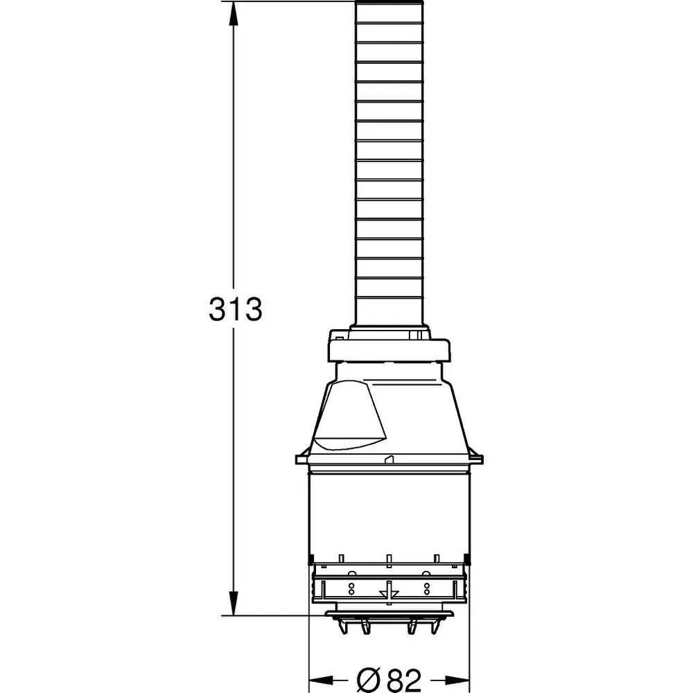 GROHE Servo-Ablaufventil 43486 unterbrechbar für Wandeinbau-43486000