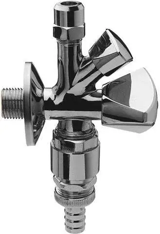 ASW Doppelspindel-Kombi-Eckventil Messing verchromt, 1/2"x10mmx3/4", mit Rohrbelüfter