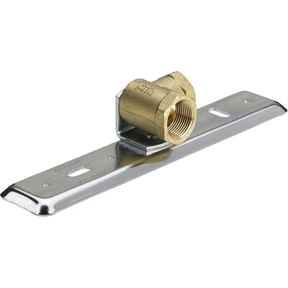 Viega Gaszähleranschlussplatte G2324.2 Rp 1, Anschlusswinkel Messing matt vernickelt-532024