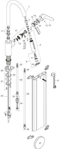 Küchen-Einhebelmischer Focus M41-240-73880800