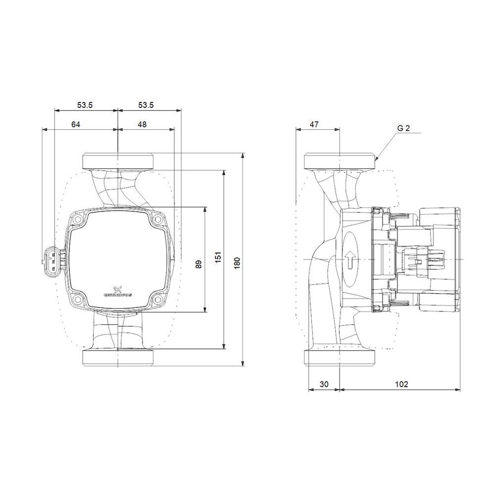Grundfos Hocheffizienz Umwälzpumpe ALPHA1 GO 32-60 180 220-240V 9H DC0 -93074183 Grundfos Hocheffizienz Umwälzpumpe ALPHA1 GO 32-60 180 220-240V 9H DC0 -93074183
