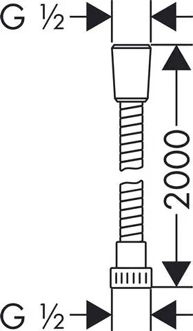 Hansgrohe Brauseschlauch Metaflex 125 cm, chrom, mit Spiralwicklung-28262000