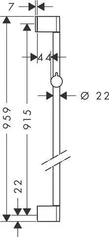 hansgrohe Brausestange Unica Croma-26506000 hansgrohe Brausestange Unica Croma-26506000