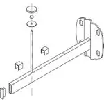 Kermi Stand-/Wandkonsole für mehrlagige Konvektoren Typ 22 - 59, weiss-ZB00180001