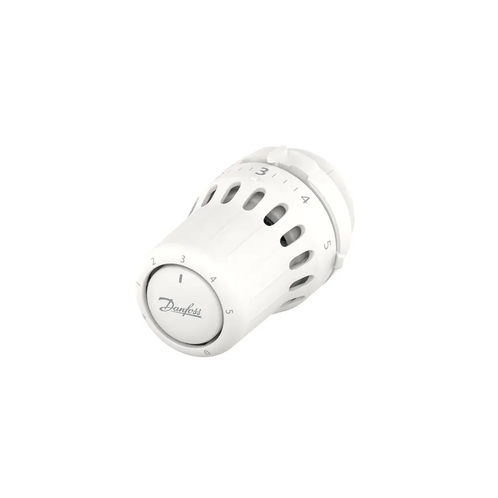 Danfoss Thermostatkopf React RA Click RAL 9016, eingebauter Fühler, Nullabsperrung zusätzlich zum Frostschutz -015G3098