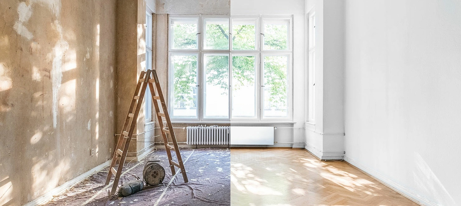 Moderner Heizkörper in einem stilvollen Wohnraum