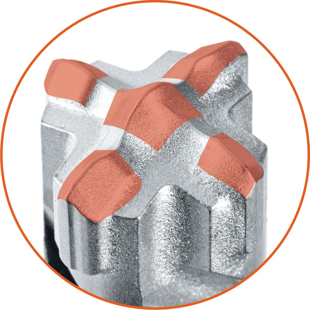 Projahn Hammerbohrer SDS-Max ROCKET 5 5 Crusher, 4-spiralige Wendelgeometrie, für armierten Beton und Mauerwerk-812340