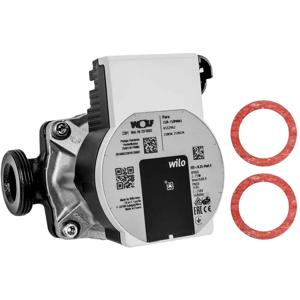 Wolf Heizkreispumpe hocheffizient Typ: 25/8/130, für BWL-1S(B)-10-16-207489399 Wolf Heizkreispumpe hocheffizient Typ: 25/8/130, für BWL-1S(B)-10-16-207489399
